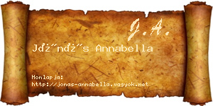 Jónás Annabella névjegykártya